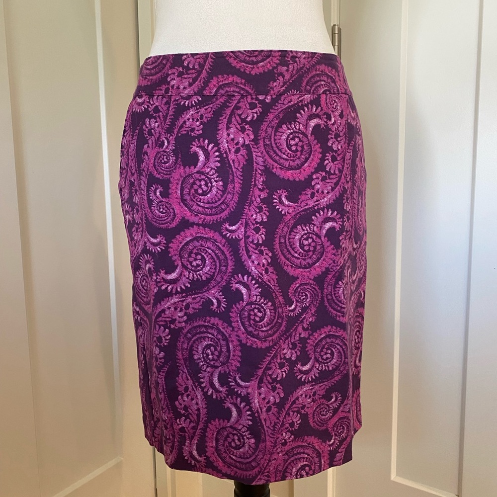 Merona Purple Swirl Pencil Skirt
